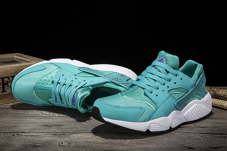 New Women Nike Air Huarache 1 Jade Blue White Shoes